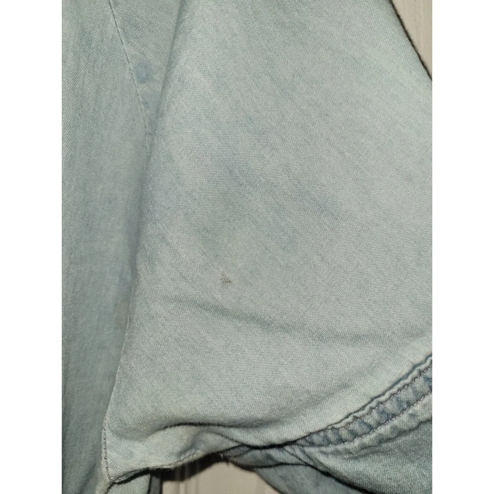 Faded Denim Jumpsuit Drawstring Casual Urban Streetwear Life In Progress Size XS